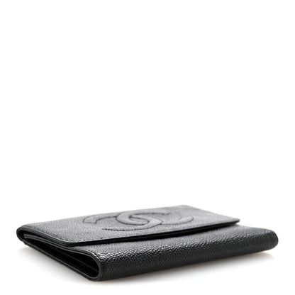 Chanel Caviar Timeless CC Compact Wallet Black 4 of 12