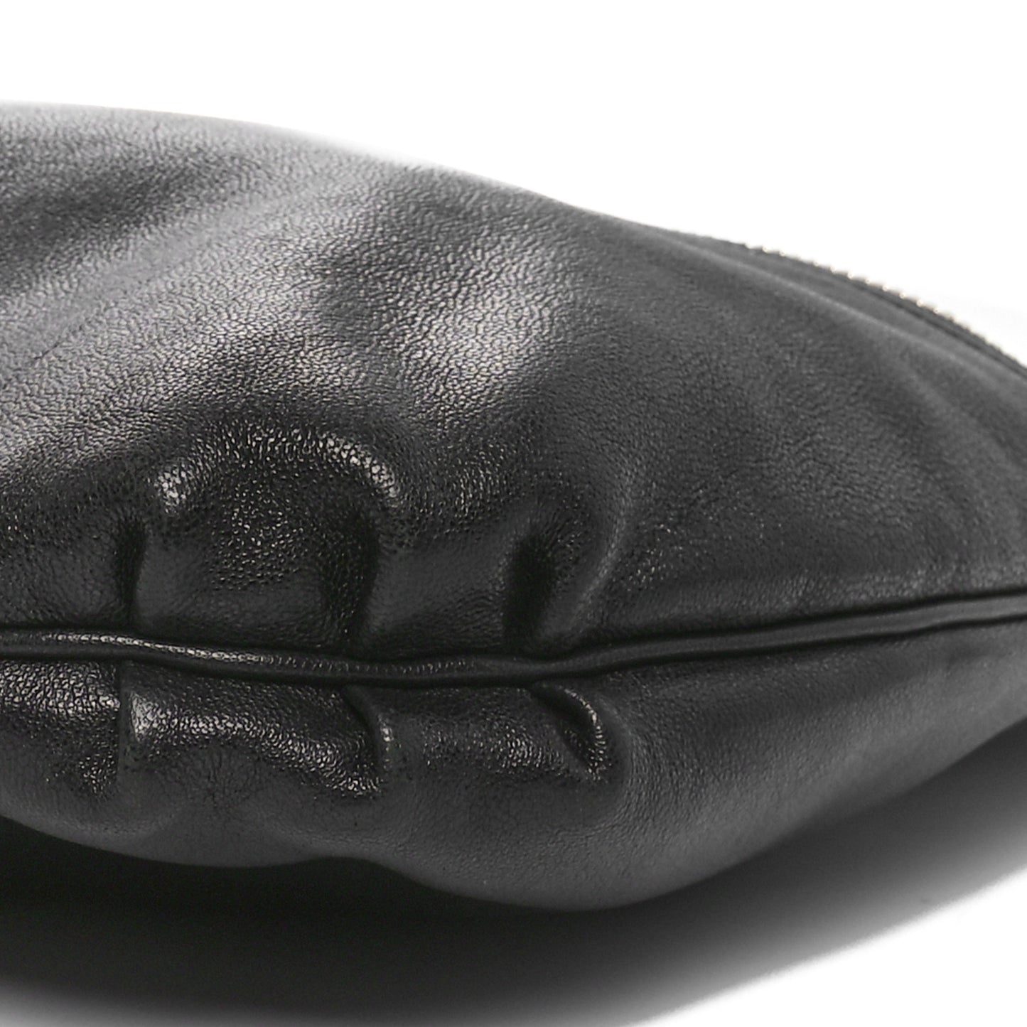 Sheepskin Zipper Hobo Black