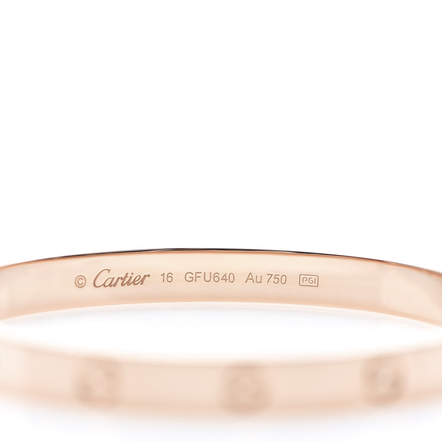 Cartier 18K Pink Gold LOVE Bracelet 16 4 of 5