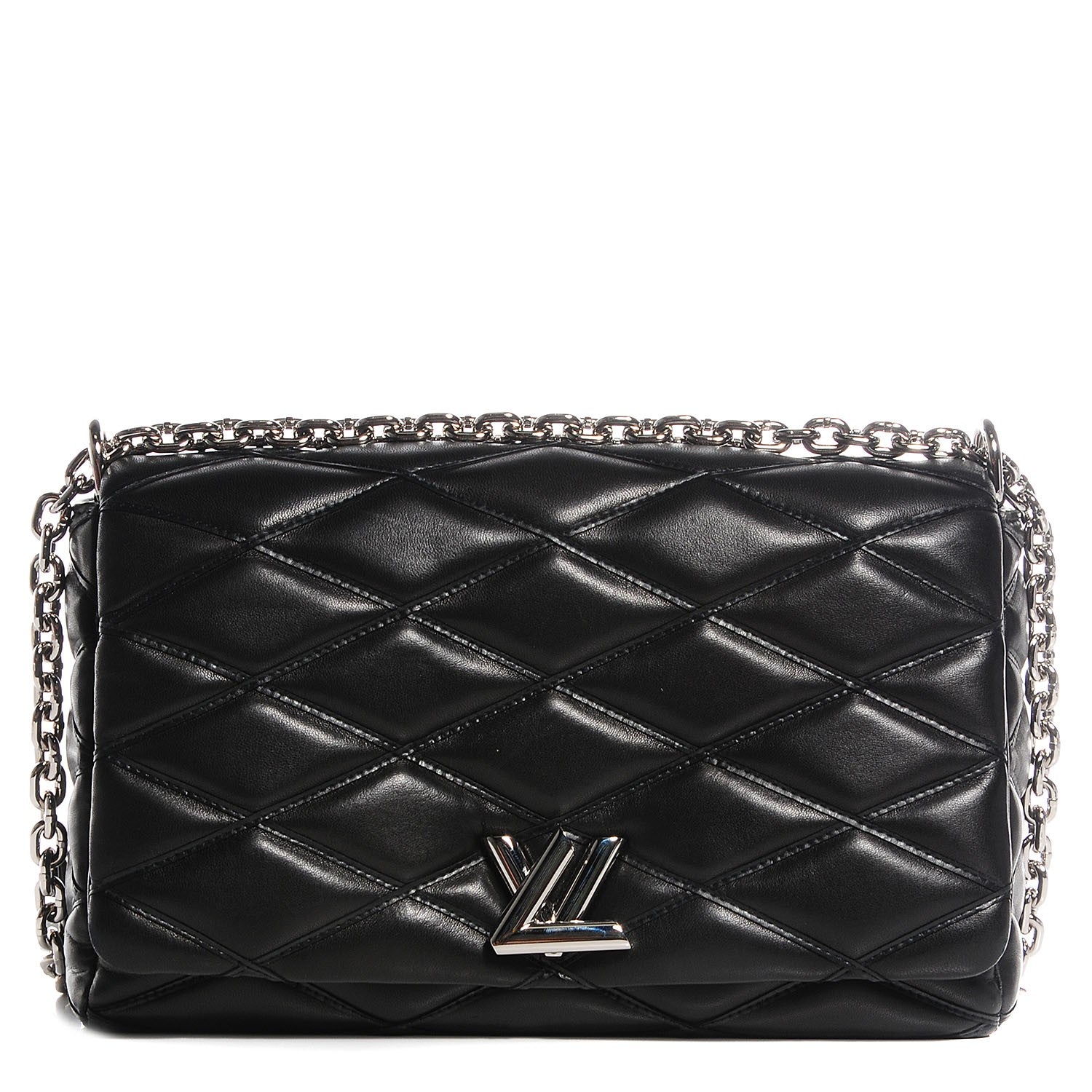 Louis Vuitton Lambskin Malletage GO-14 MM Black 1 of 7