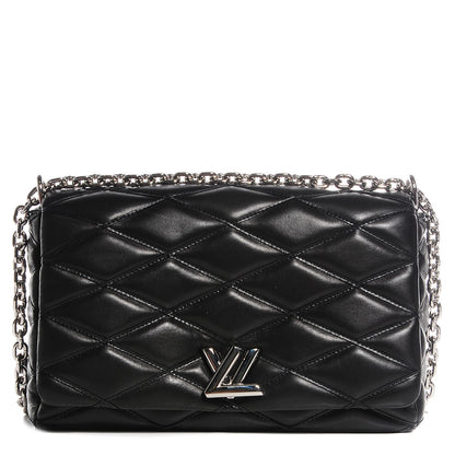 Louis Vuitton Lambskin Malletage GO-14 MM Black 1 of 7