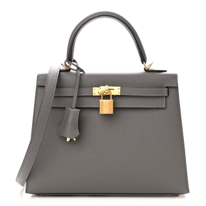 Hermes Epsom Kelly Sellier 25 Gris Meyer 1 of 9