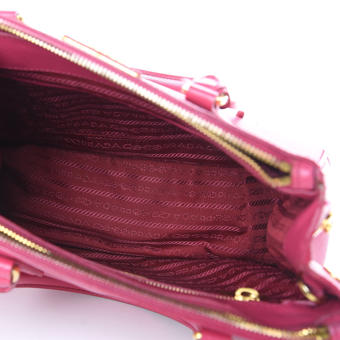 Saffiano Lux Small Galleria Double Zip Tote Fuxia