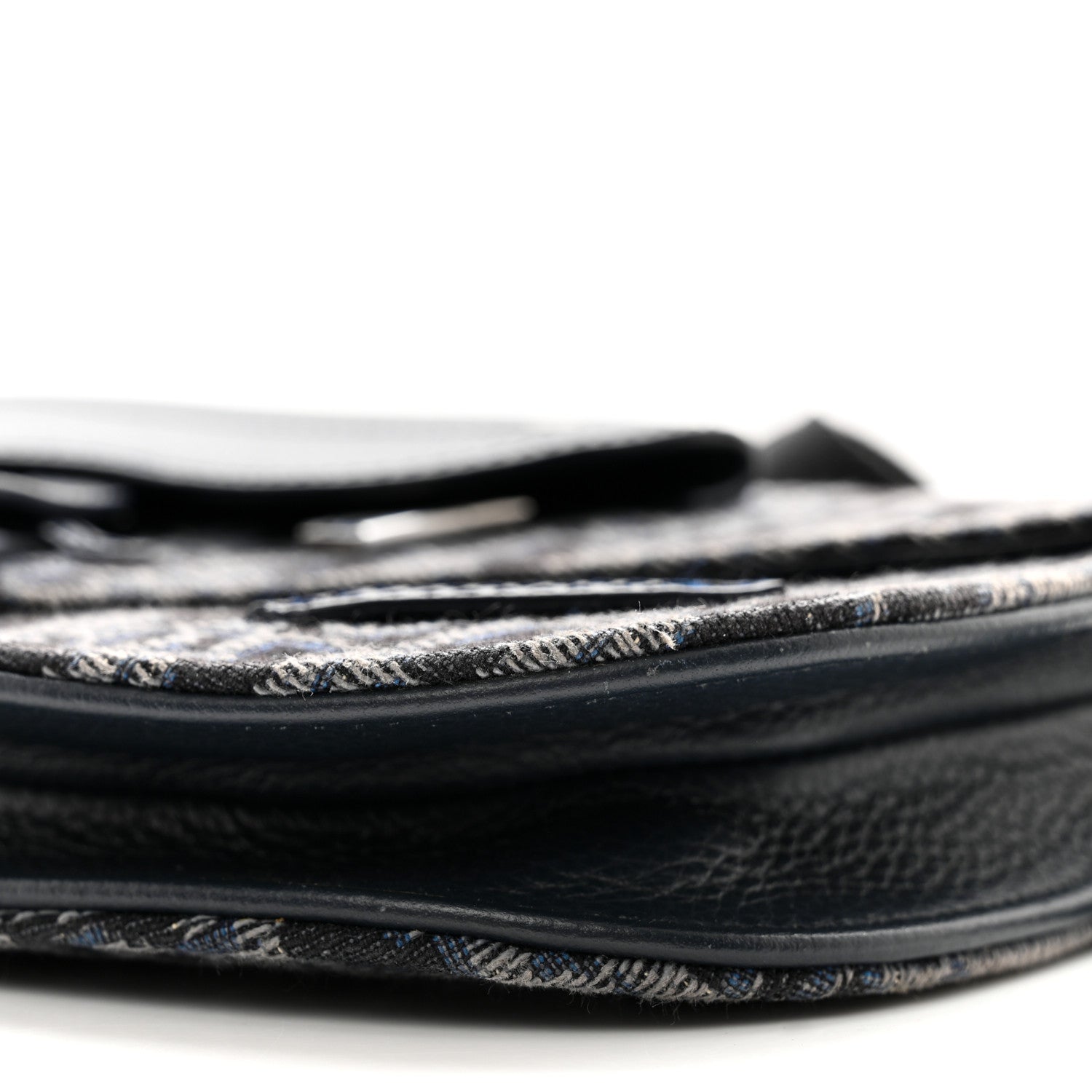 Christian Dior Oblique Saddle Messenger Pouch Blue Black 10 of 13