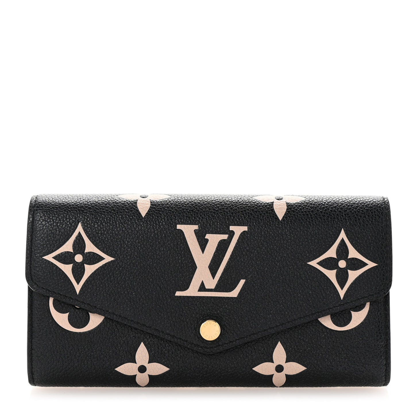 Monogram Empreinte Giant Sarah Wallet Black Beige