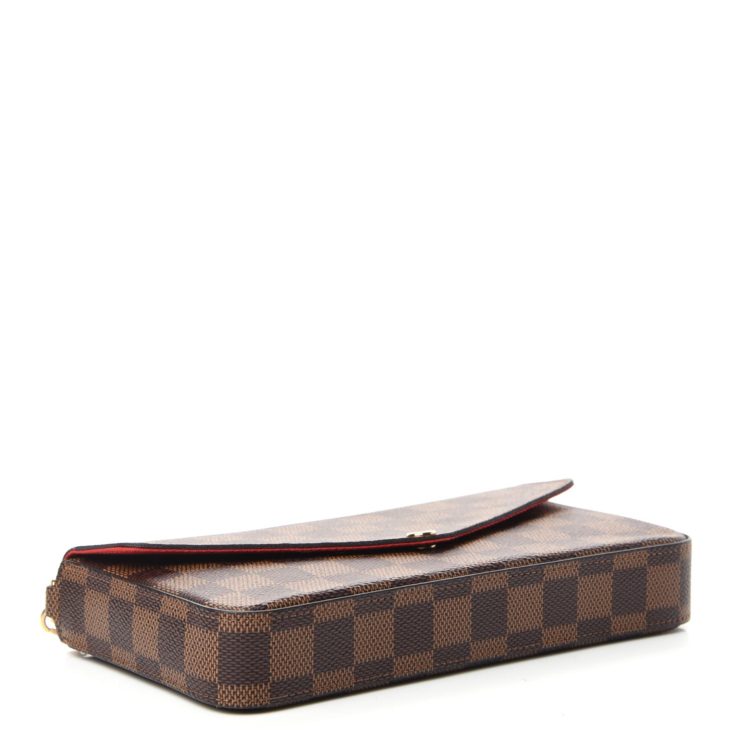 Louis Vuitton Damier Ebene Pochette Felicie Chain Wallet 5 of 10