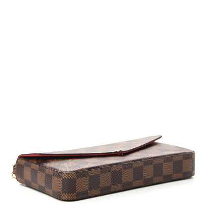 Louis Vuitton Damier Ebene Pochette Felicie Chain Wallet 5 of 10