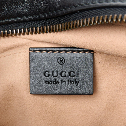 Gucci Calfskin Matelasse Mini GG Marmont Chain Shoulder Bag Black 6 of 11