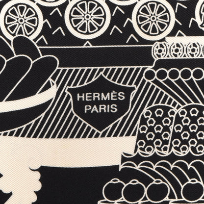 Hermes Silk La Patisserie Francaise Scarf 90 Black Creme 2 of 5