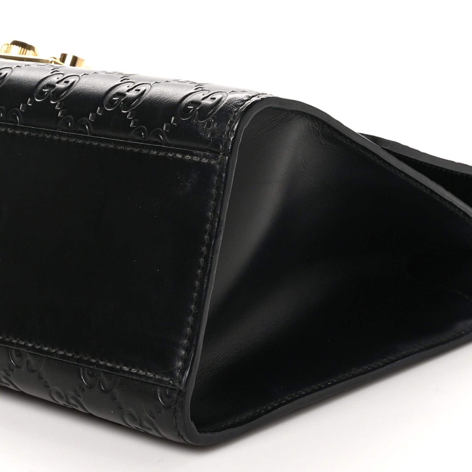 Gucci Guccissima Medium Padlock Shoulder Bag Black 10 of 10