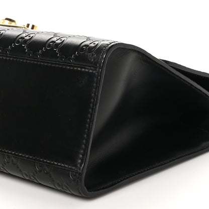 Gucci Guccissima Medium Padlock Shoulder Bag Black 10 of 10