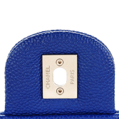 Chanel Caviar Quilted Jumbo Easy Flap Blue 6 of 8