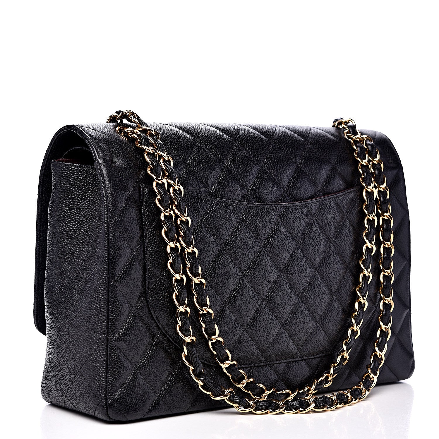 Chanel Caviar Quilted Maxi Double Flap Black 2 of 10