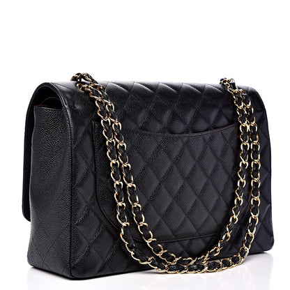 Chanel Caviar Quilted Maxi Double Flap Black 2 of 10