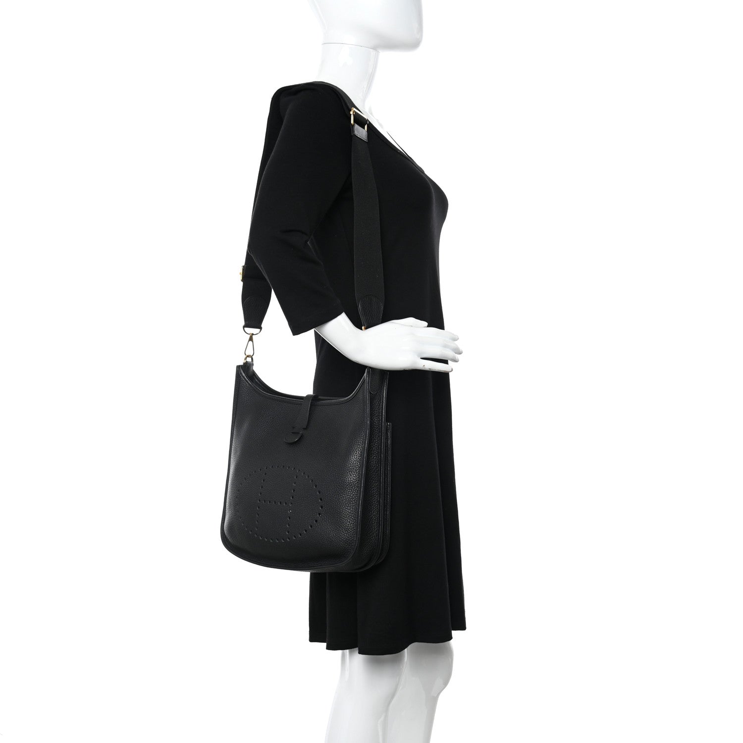 Hermes Taurillon Clemence Evelyne III PM Black 2 of 8