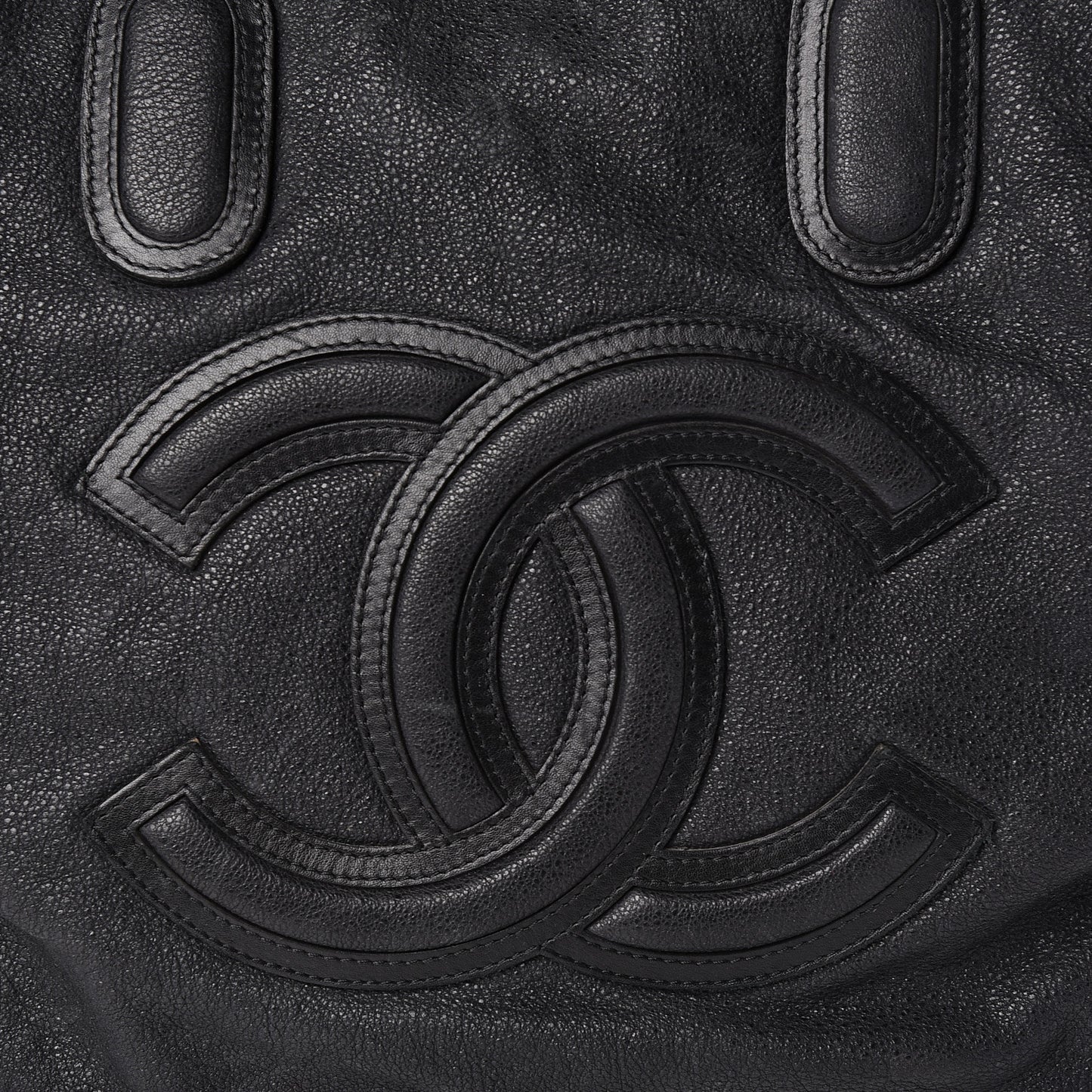 Washed Calfskin Tote Black
