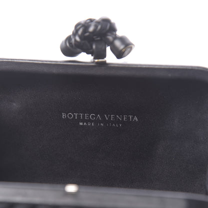 Bottega Veneta Satin Intreccio Impero Knot Clutch Black 6 of 8
