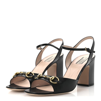 Gucci Malaga Kid Horsebit Lady 75mm Sandals 40.5 Black 4 of 12