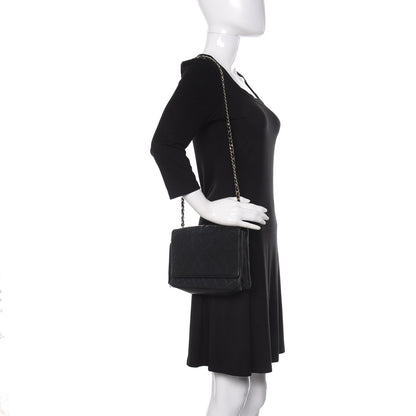 Chanel Lambskin Quilted CC Tassel Shoulder Flap Bag Black 2 of 11