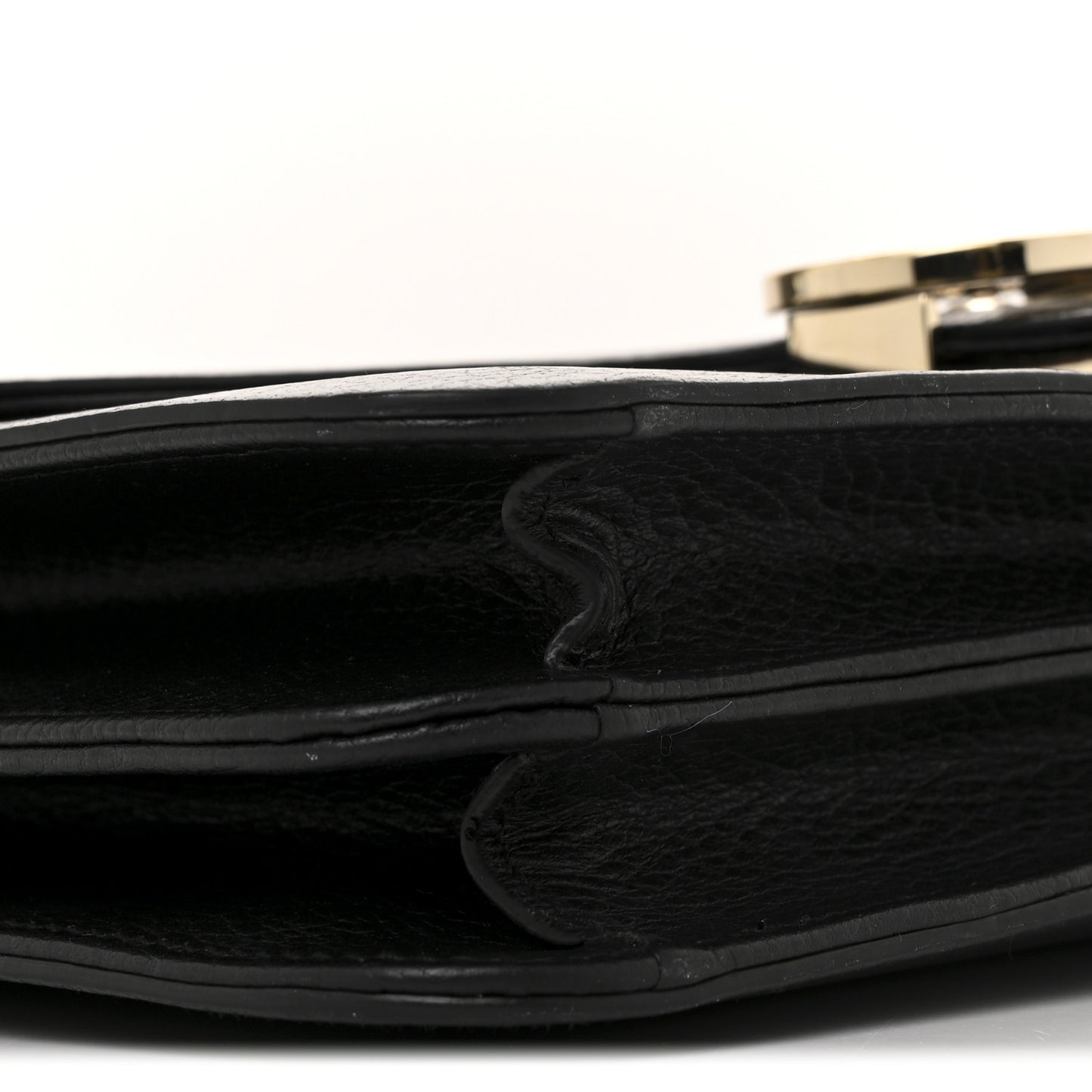 Dollar Calfskin Interlocking G Shoulder Bag Black