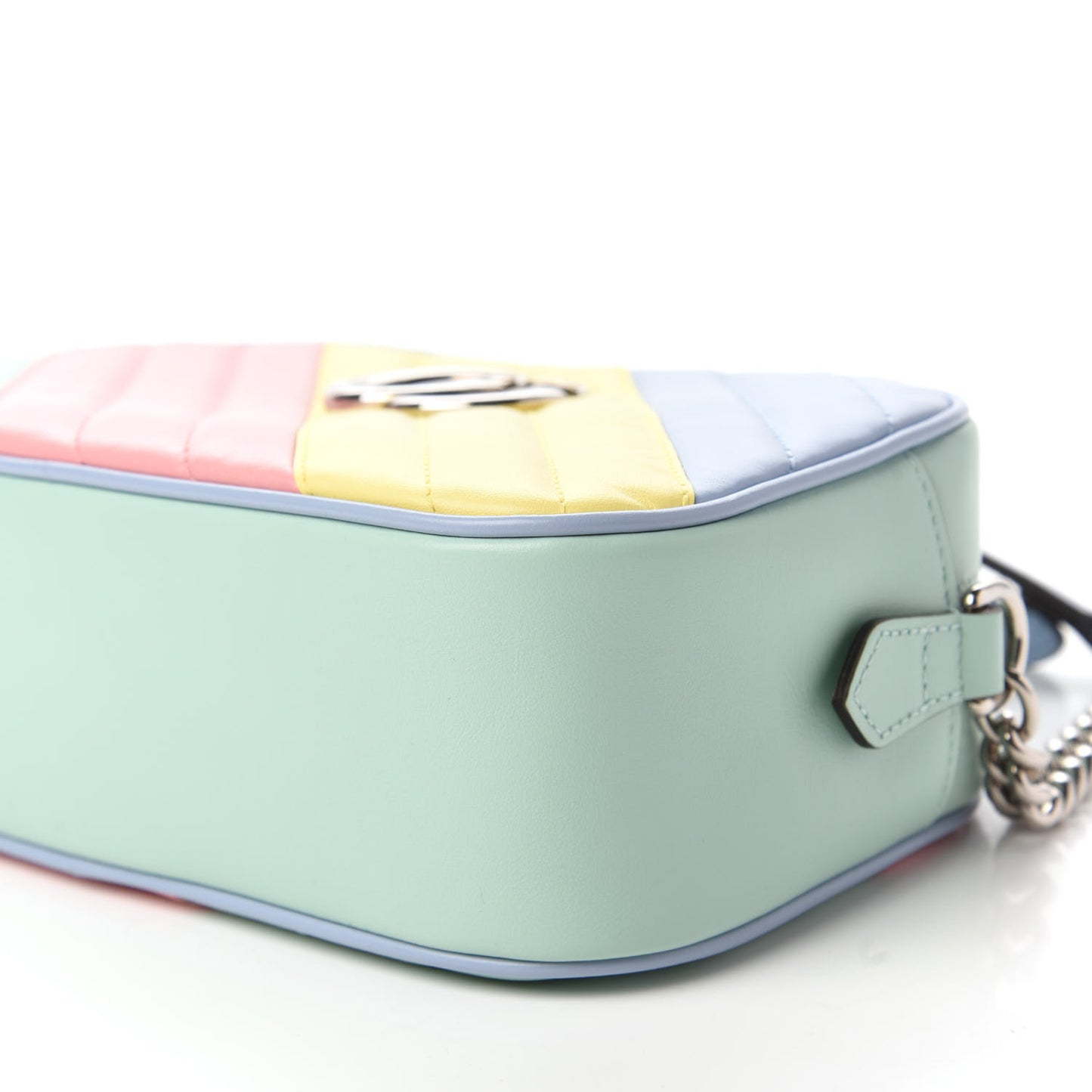 Calfskin Matelasse Diagonal Small GG Marmont Chain Shoulder Bag Multicolor Pastel