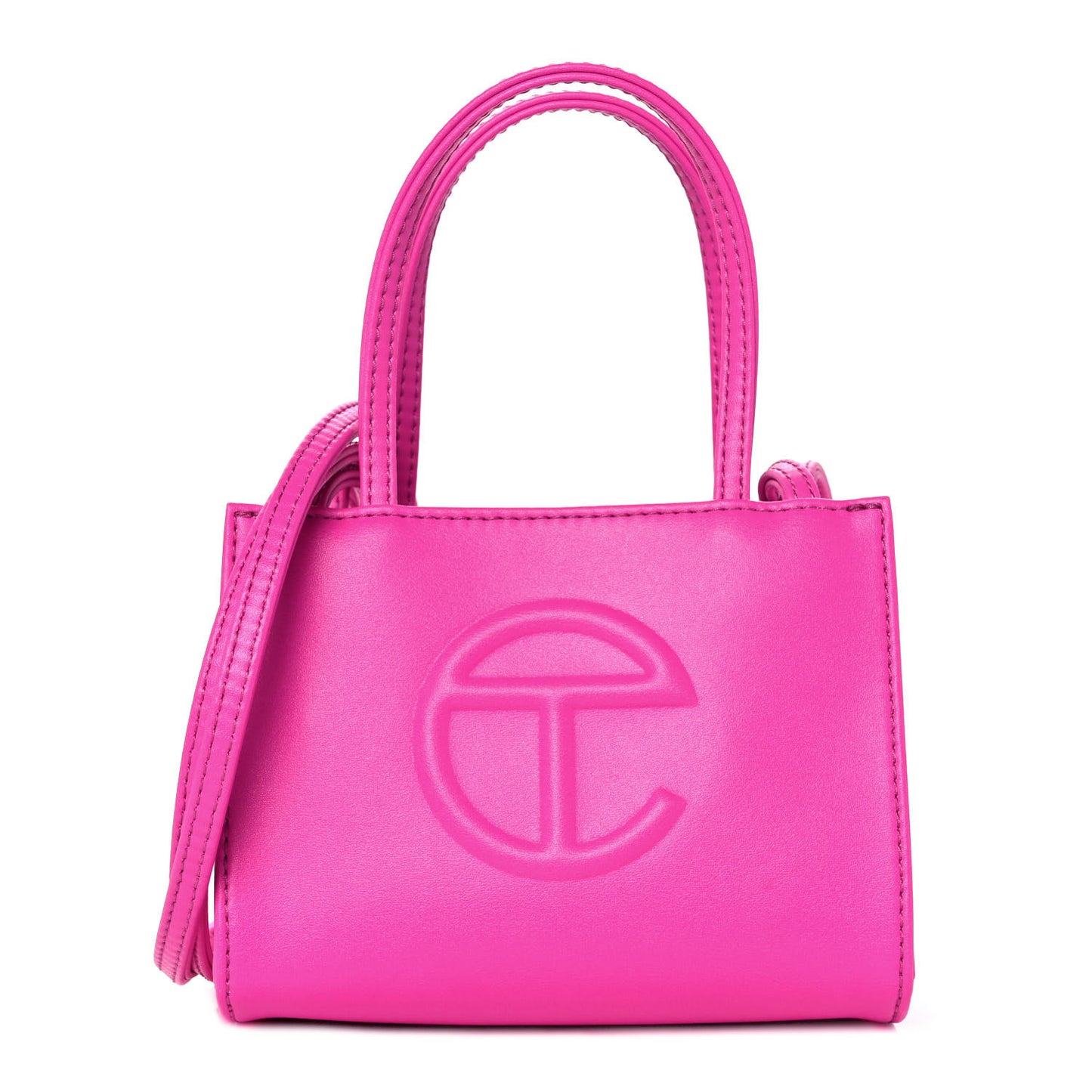 Vegan Leather Small Shopping Bag Azalea