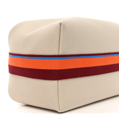 Hermes Canvas Large Bride-A-Brac Pavillon Pouch Natural Multicolor 8 of 9
