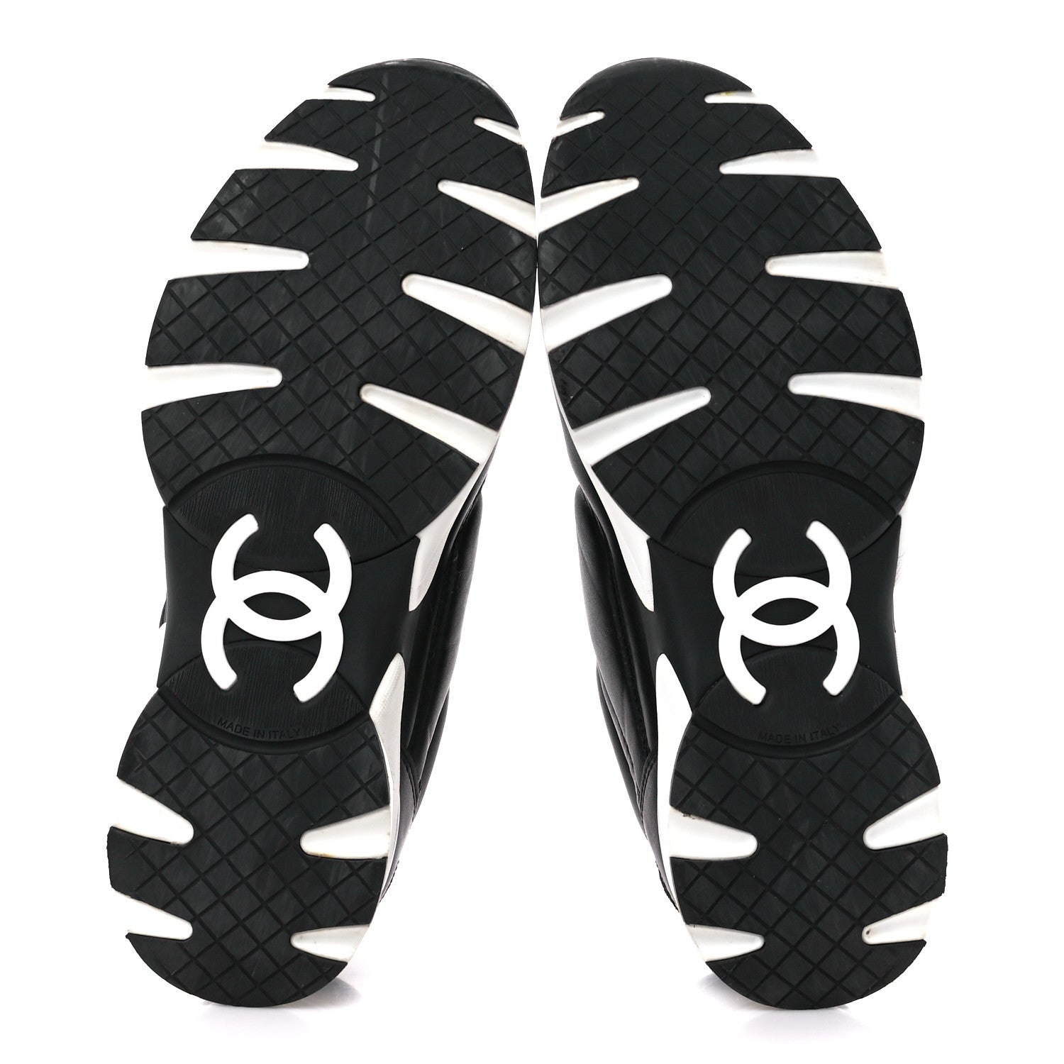 Chanel Calfskin CC Sneakers 40 Black 5 of 9