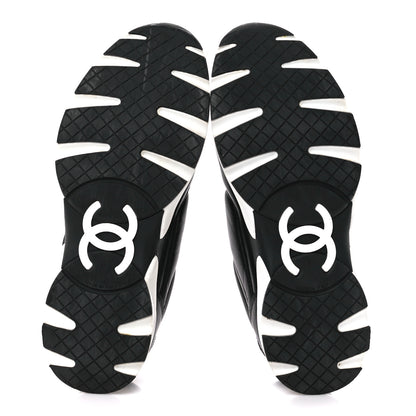 Chanel Calfskin CC Sneakers 40 Black 5 of 9