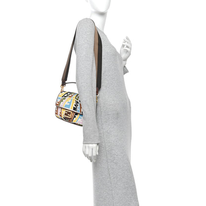 Fendi X SARA COLEMAN Canvas Vitello King Seta FF Fish Eye Embroidered Baguette Grezzo Multicolor Ghianda Grezzo Multicolor Ghianda 2 of 10