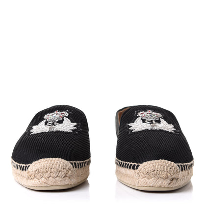 Christian Louboutin Mesh Twilight Womens Nanou Orlato Flat Espadrilles 39 Black Navy 2 of 10