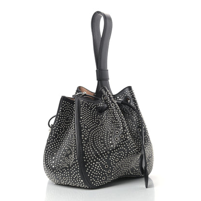 Alaia Calfskin Studded Rose-Marie 19 Bag Black 3 of 9