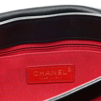 Chanel Calfskin Quilted Enchained Clutch Black 6 of 10