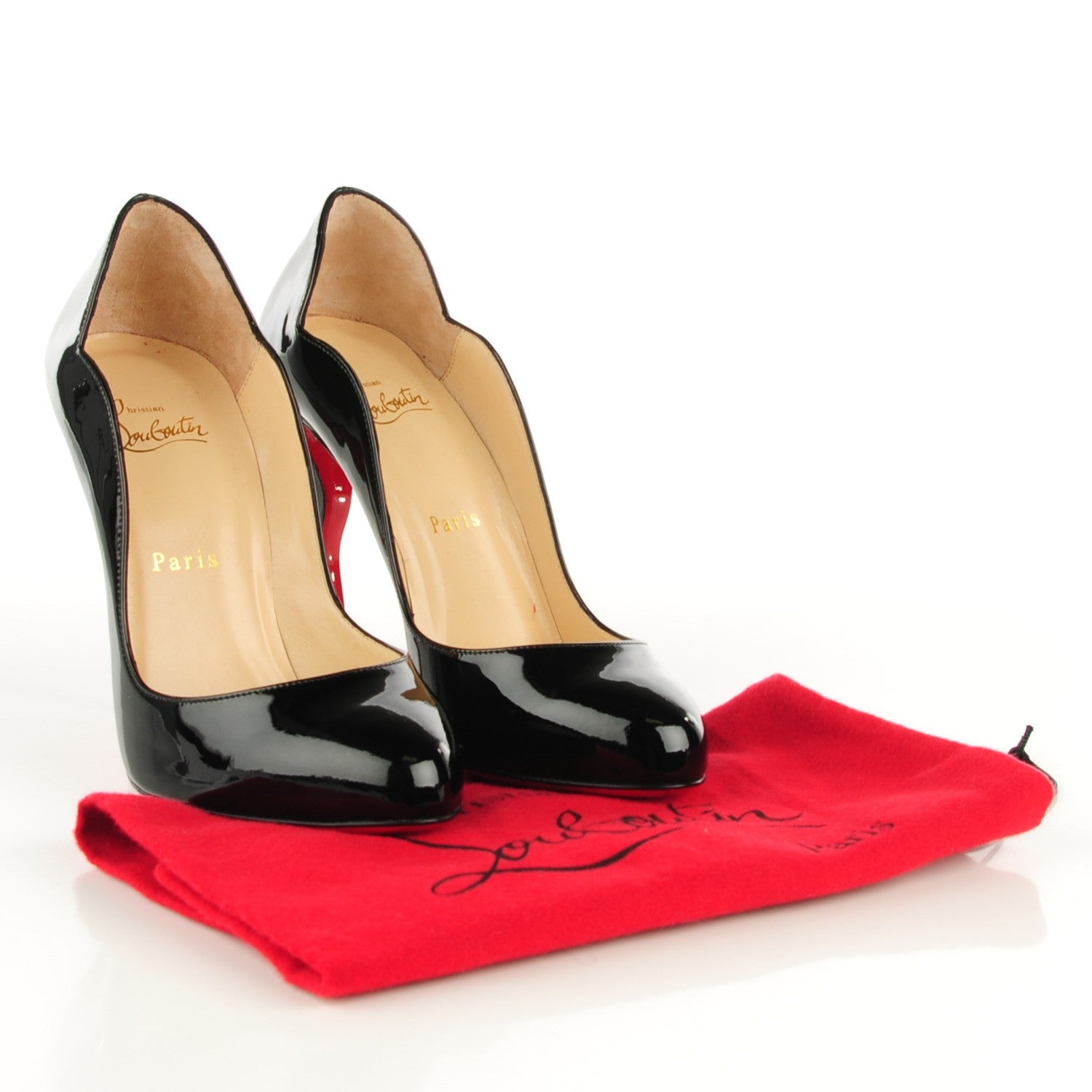 Christian Louboutin Patent Wawy Dolly 120 Pumps 38.5 Black 7 of 7