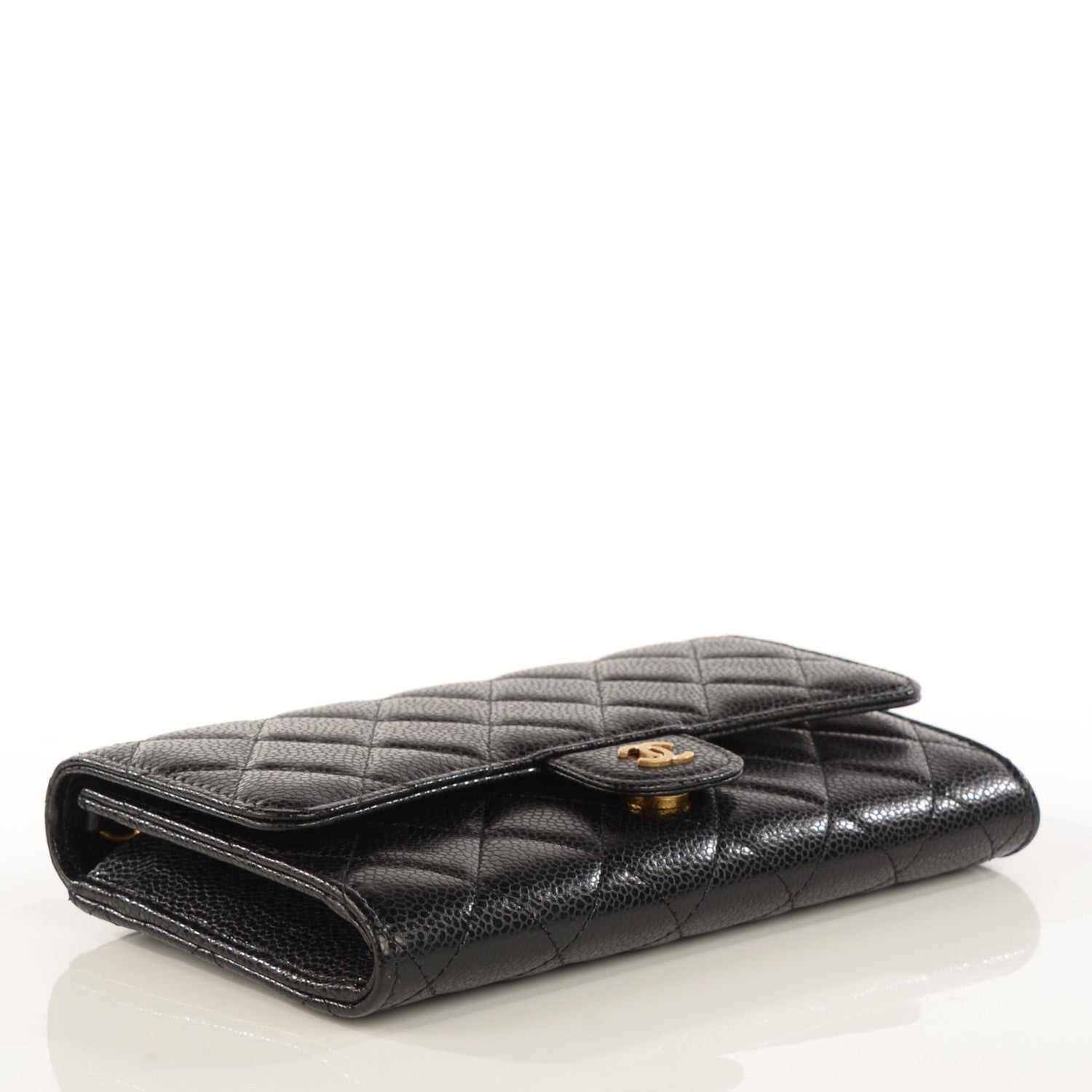 Chanel Caviar Quilted Wallet With Chain Black 4 of 9