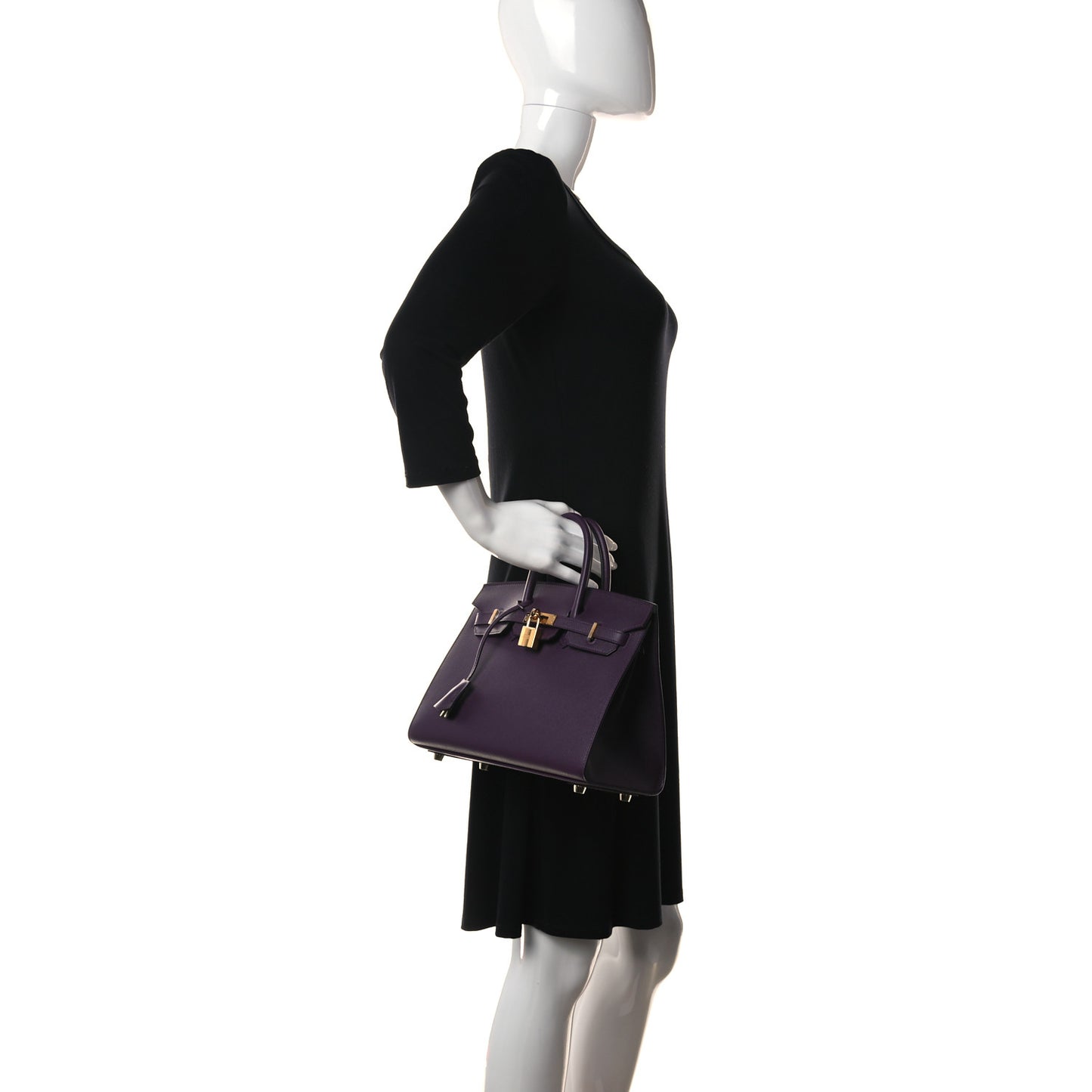 Madame Calfskin Birkin Sellier 25 Cassis