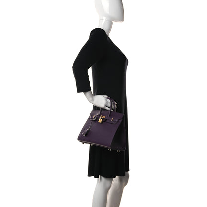Hermes Madame Calfskin Birkin Sellier 25 Cassis 2 of 34