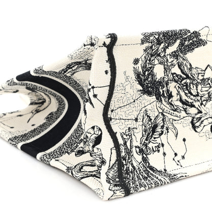 Christian Dior Canvas Zodiac Toile De Jouy Embroidered Medium Book Tote Latte 9 of 10
