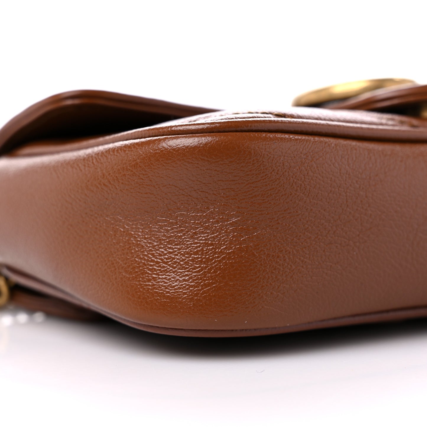 Azalea Calfskin Matelasse Diagonal Super Mini GG Marmont Shoulder Bag Cuir