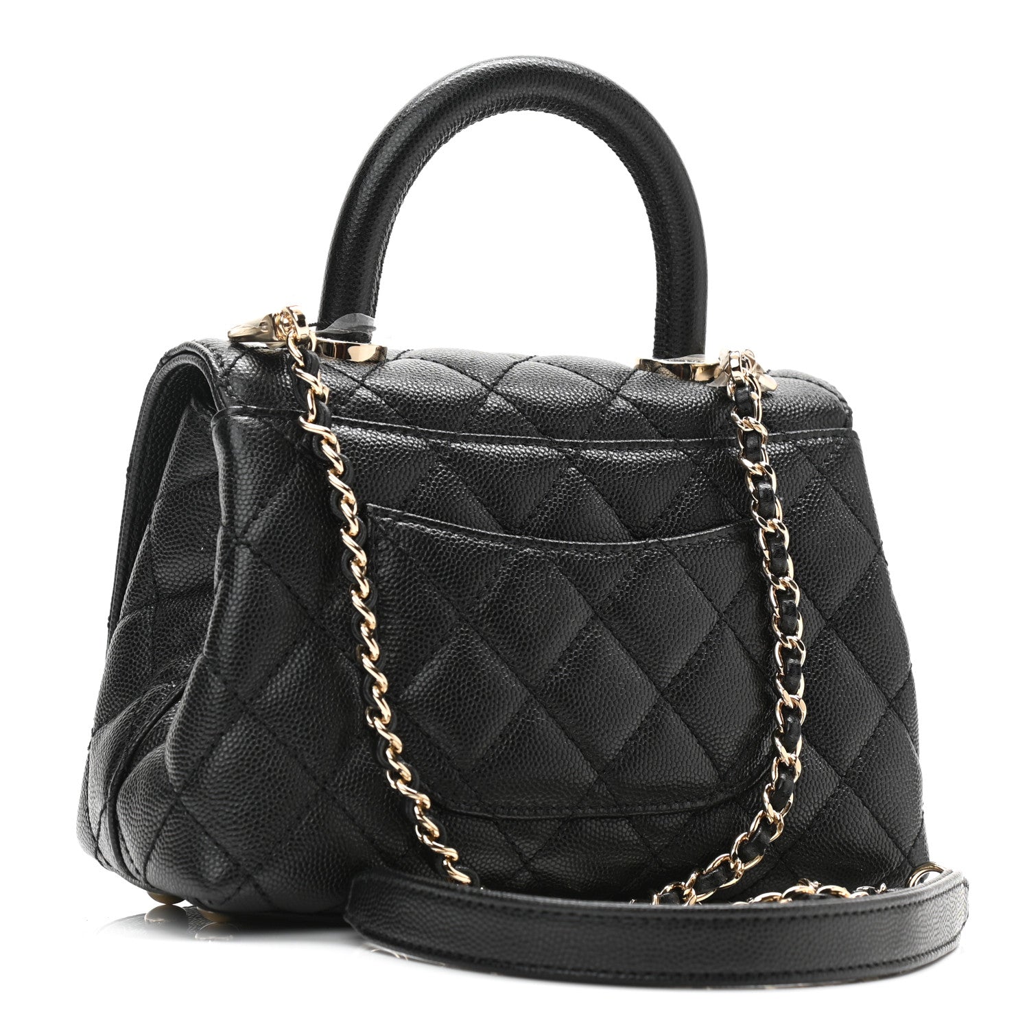 Chanel Caviar Quilted Extra Mini Coco Handle Flap Black 3 of 11