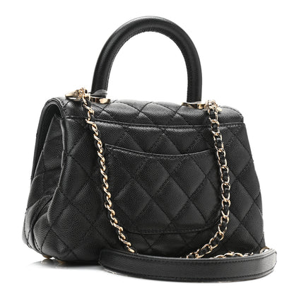 Chanel Caviar Quilted Extra Mini Coco Handle Flap Black 3 of 11