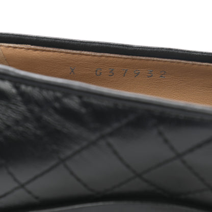 Chanel Calfskin Stitched CC Loafers 35.5 Black 8 of 8