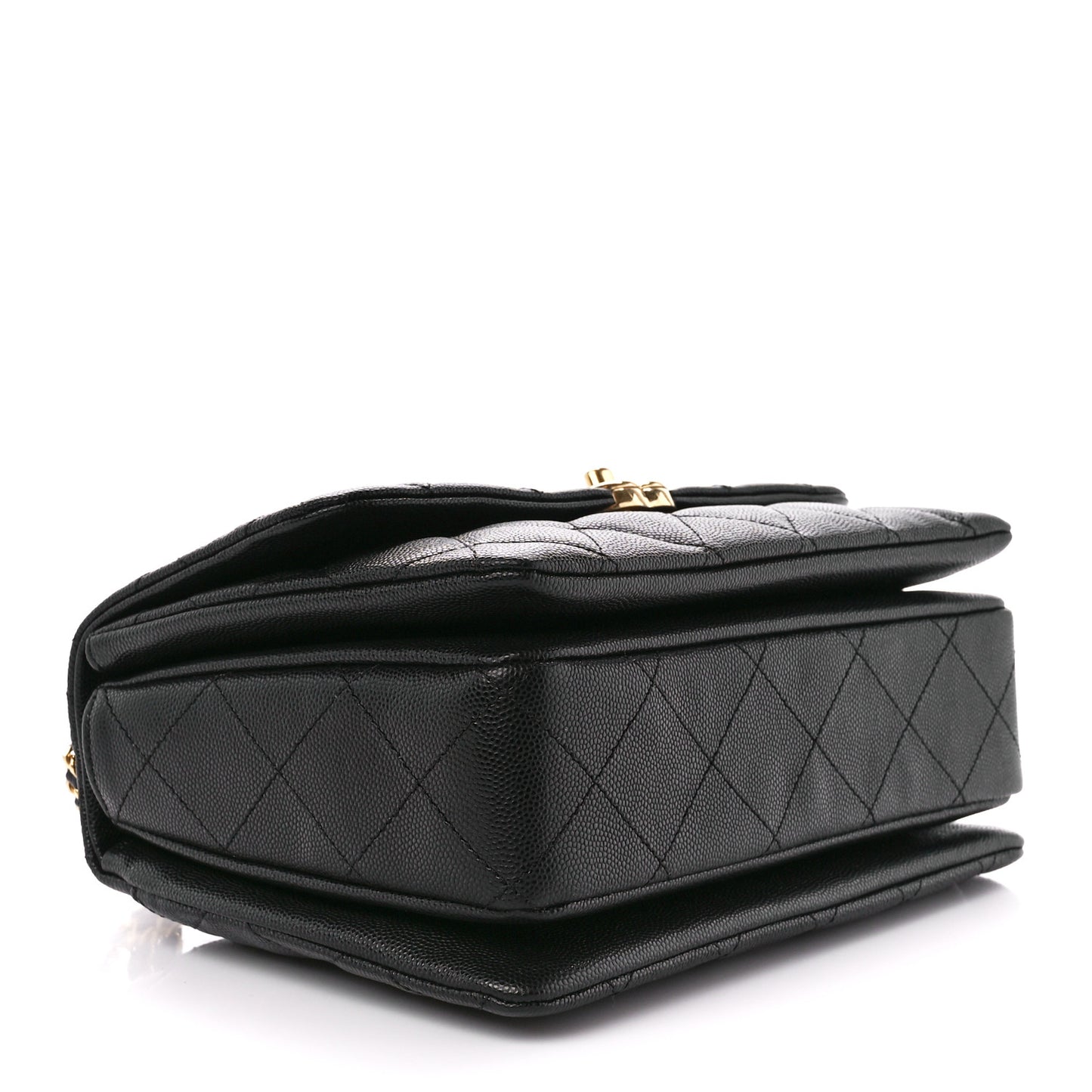 Caviar Quilted Coco First Flap Black