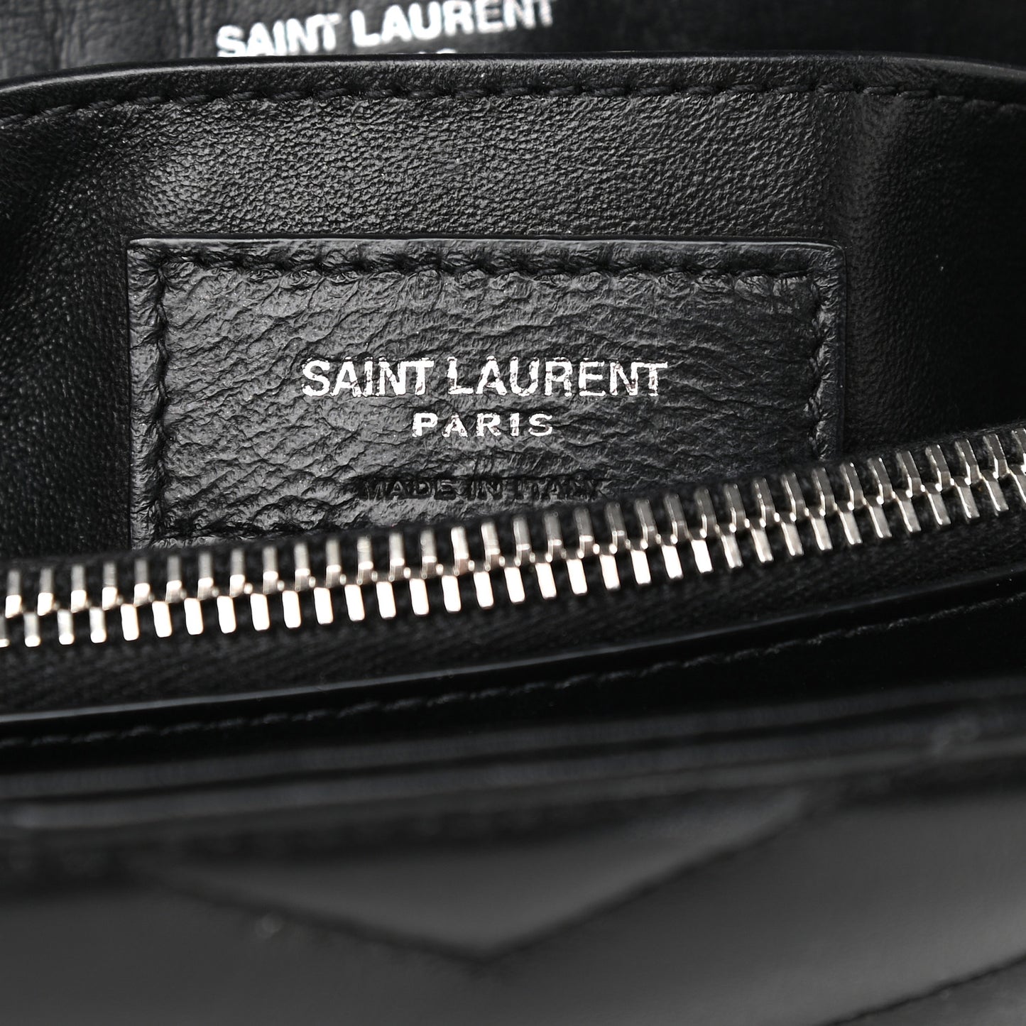 Calfskin Y Quilted Monogram Small Loulou Chain Satchel Black