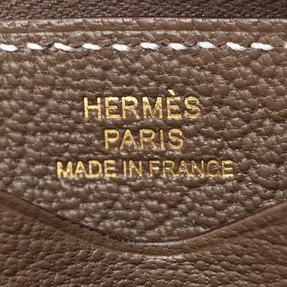 Hermes Evercolor Zipengo Chain D'Ancre Compact Cardholder Etoupe 6 of 9