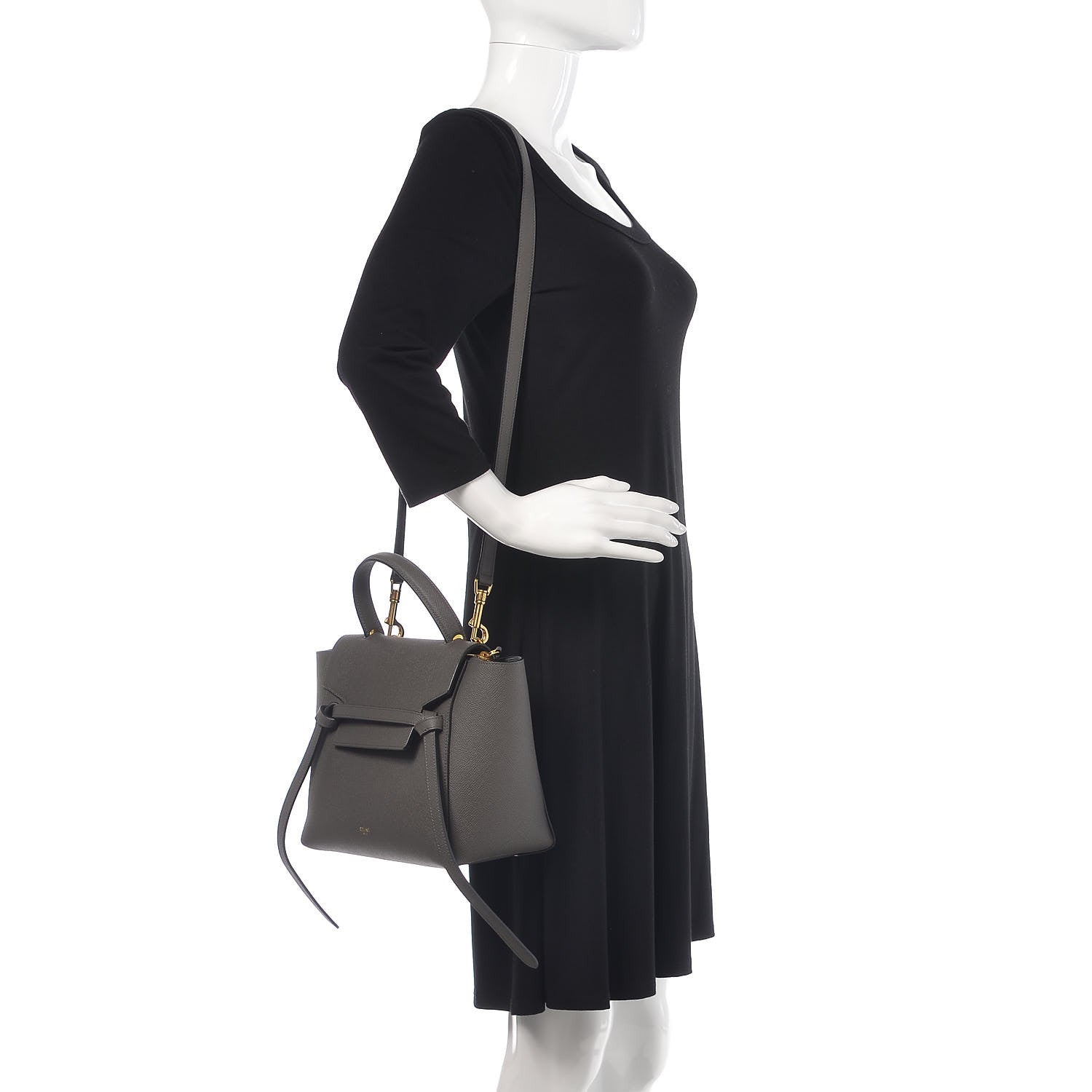 Celine Grained Calfskin Micro Belt Bag Grey 3 of 10