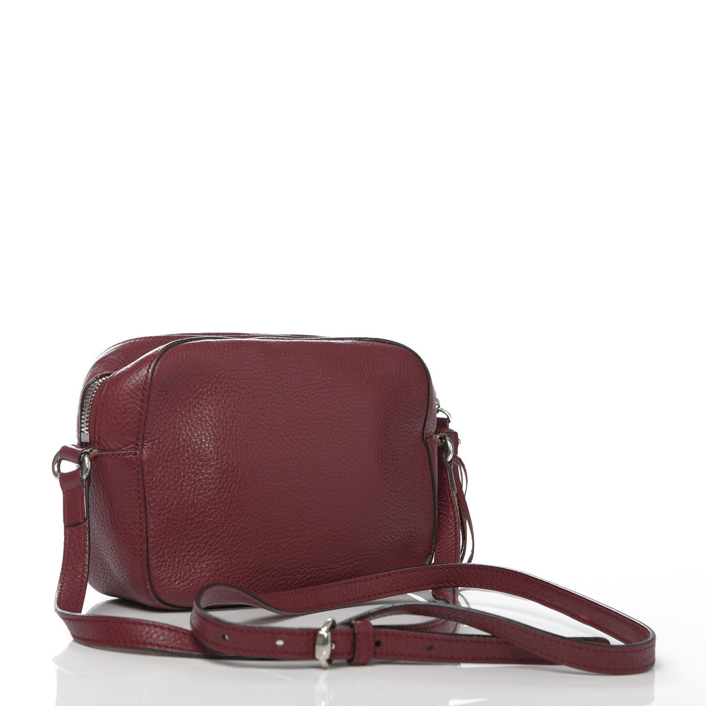 Pebbled Calfskin Studded Small Soho Disco Bag Soft Burgundy