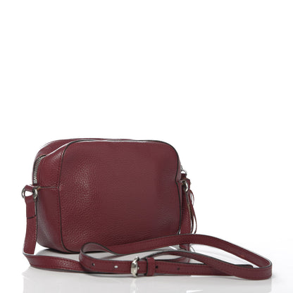 Gucci Pebbled Calfskin Studded Small Soho Disco Bag Soft Burgundy 3 of 19