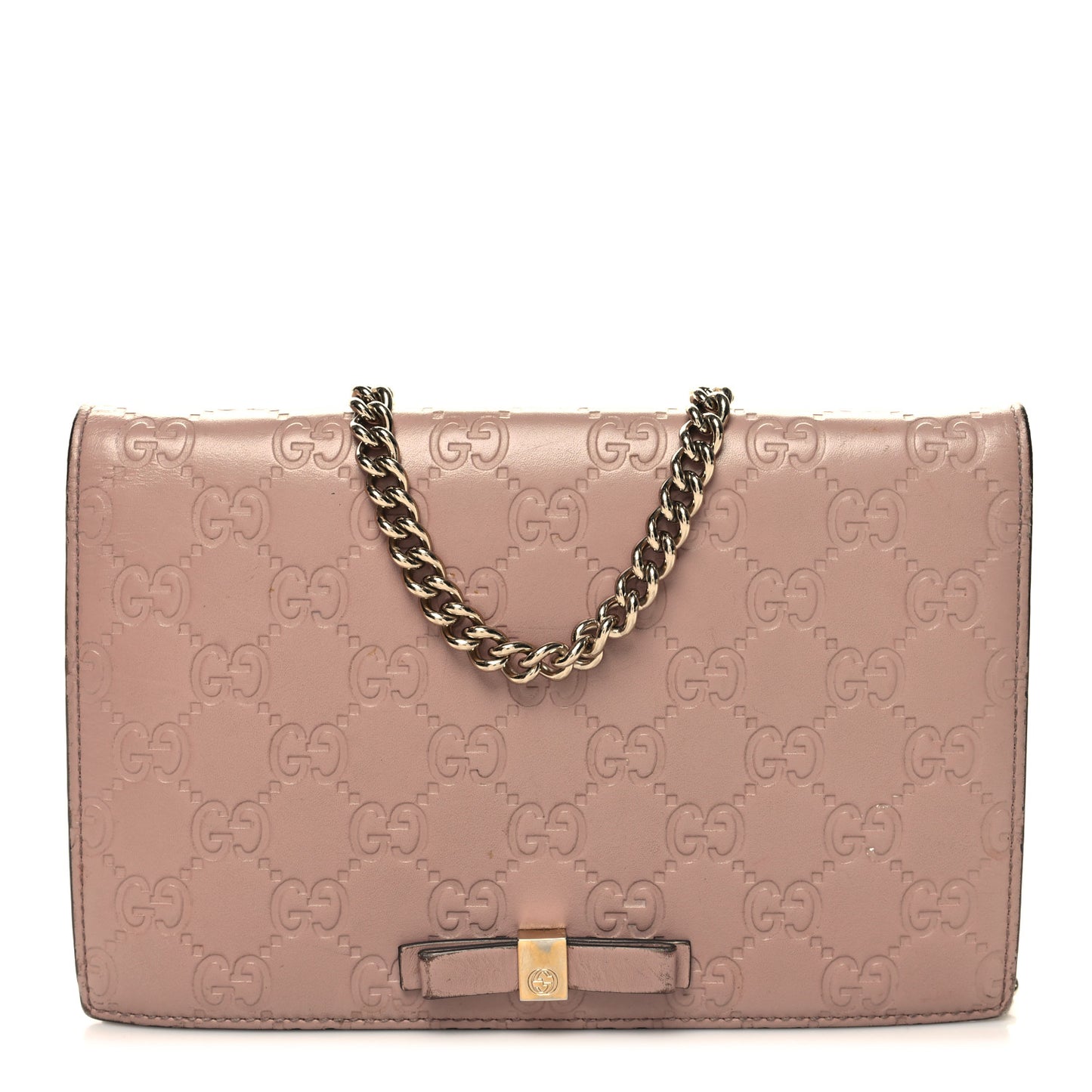 Guccissima Signature Bowy Chain Wallet Dark Cipria