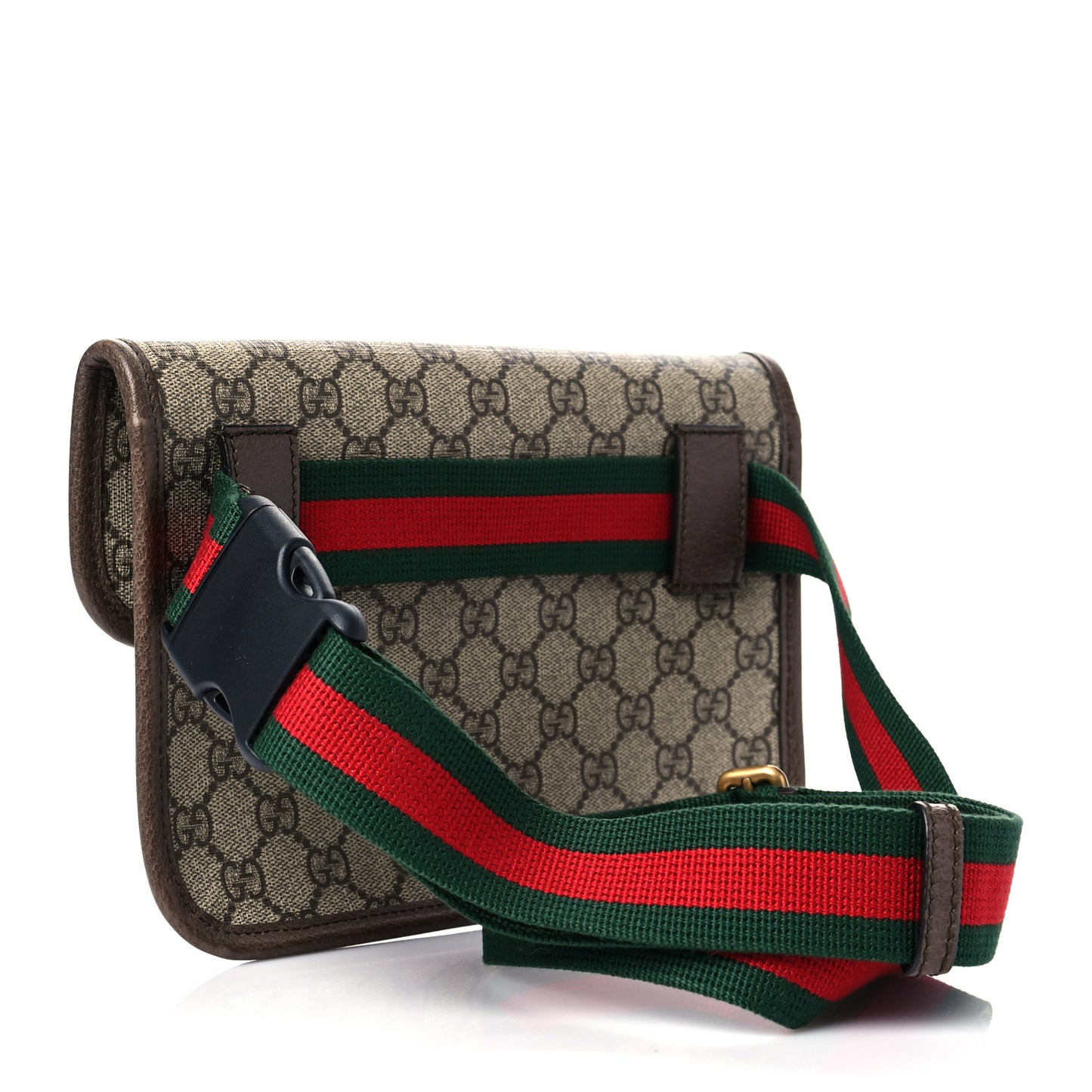 GG Supreme Monogram Neo Vintage Web Belt Bag Brown